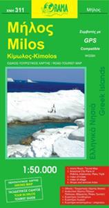 ΟΔΙΚΟΣ ΤΟΥΡΙΣΤΙΚΟΣ ΧΑΡΤΗΣ - ΜΗΛΟΣ - ΚΙΜΩΛΟΣ - ΑΝΑΔΙΠΛΟΥΜΕΝΟΣ ΠΡΑΣΙΝΟΣ