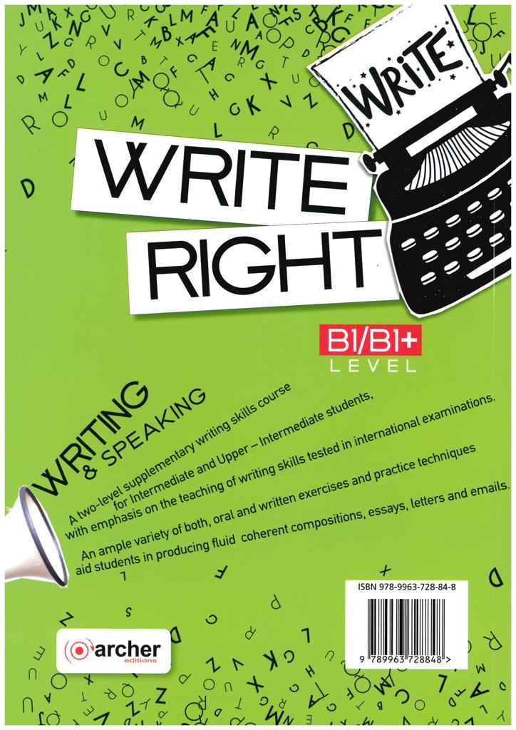 WRITE RIGHT! 1 STUDENT'S BOOK 2021