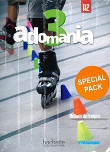 SUPER PACK ADOMANIA 3 A2 (LIVRE DE L'ELEVE (+DVD-ROM & PARCOURS DIGITAL) +CAHIER D'ACTIVITES + LEXIQUE + CADEAU SURPRISE + DELF SCOLAIRE & JUNIOR A2)