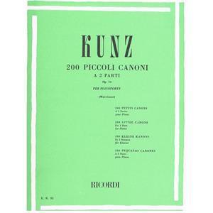 KUNZ 200 PICCOLI CANNONI A 2 PARTI OP. 14 - RICORDI