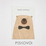 ΕΥΧΕΤΗΡΙΑ ΚΑΡΤΑ "HAPPY HOLIDAY" -BOWTIE